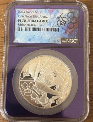2024 France ONE PIECE  25TH ANNIVERSARY Purple Core PF70 ULTRA CAMEO Trader Bea  - Image 1 of 4