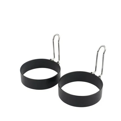 2 件不粘蛋成型器和煎饼模具戒指套装-早餐烹饪工具 — 第 1/4 张图片