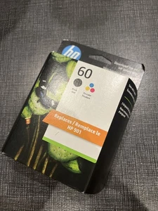 Genuine HP 60 Black and Tri-Color 2-Pack Ink N9H63FN Sealed Exp 2026 NEW Sealed - Picture 1 of 4