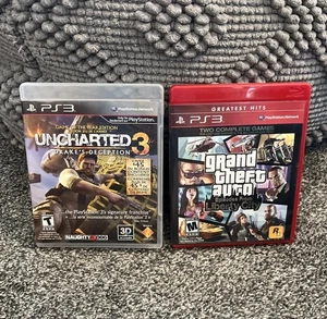 (2 game lot)Grand Theft Auto: Episodes From Liberty City Uncharted 3  - Picture 1 of 10