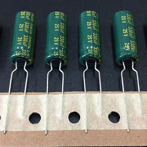 100pcs 25V 330uf 25V SUNCON (SANYO) AX 8X20mm Low Impedance Long life Capacitor - Picture 1 of 2