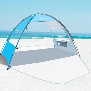 OutdoorMaster Beach Tent for 3 Person with 2 Doors, Easy Setup Sun Shade Shelter - Picture 1 of 6