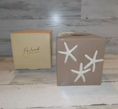 Hermosa cubierta de caja de pañuelos cermica Starfish Carmel Foto 1 de 3