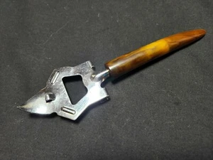 Vintage 8" Flaschenöffner Dosenlocher Mehrzweck Retro Marmoriert Bakelit Griff - Bild 1 von 2