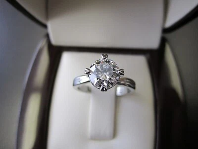 2Ct Round Cut Diamond Wedding Diamond Ring 14K White Gold IGI Lab Grown - Image 1 of 4