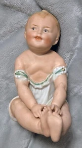 ANTIKE DEUTSCHE CONTRA BOEHME BISKUITPORZELLAN KLAVIER BABY PUPPE DOLL - Bild 1 von 13