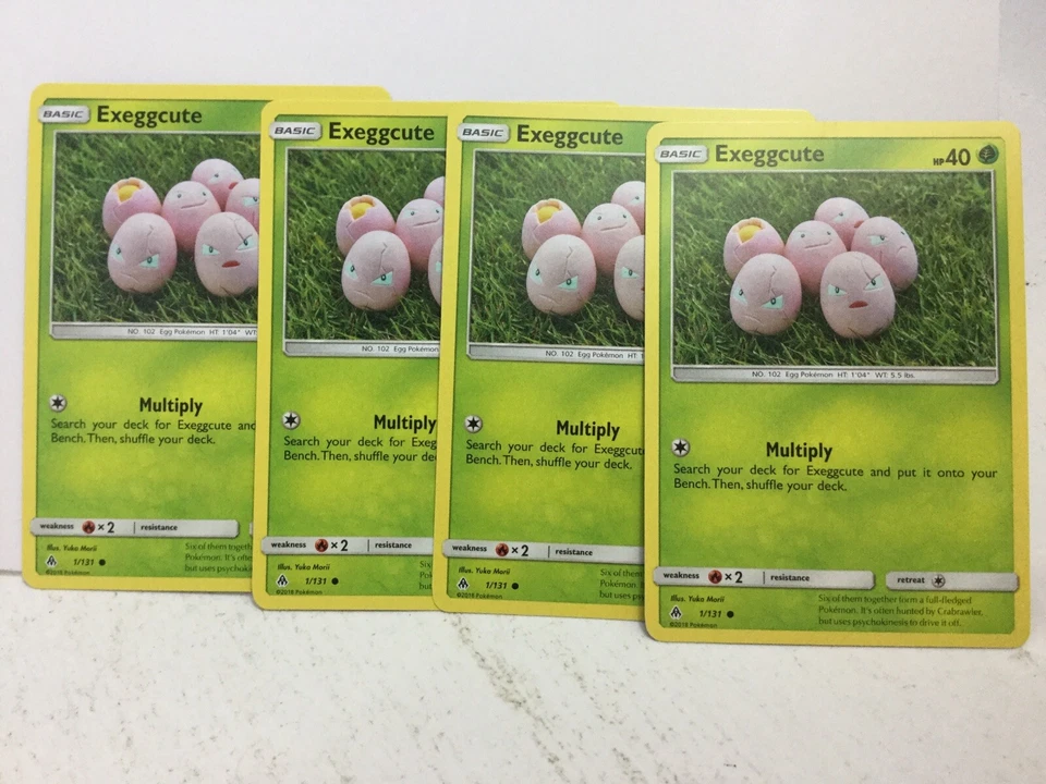 POKEMON 4X EXEGGCUTE 1/131 COMMON CARD SUN & MOON FORBIDDEN LIGHT NM/MINT - Image 1 of 1