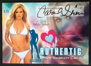 Carol Grow 2004 Benchwarmer Archive Bikini Swatch Signed Version #5/5 