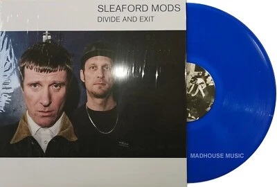 SLEAFORD MODS LP Divide And Exit BLUE Vinyl 2020 in stock Tied Up In Notts Tweet - Image 1 of 4