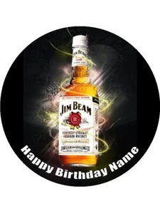Bourbon Lovers Edible Icing Cake & Cupcake Toppers – Jim Beam Theme Decorations - Picture 1 of 8