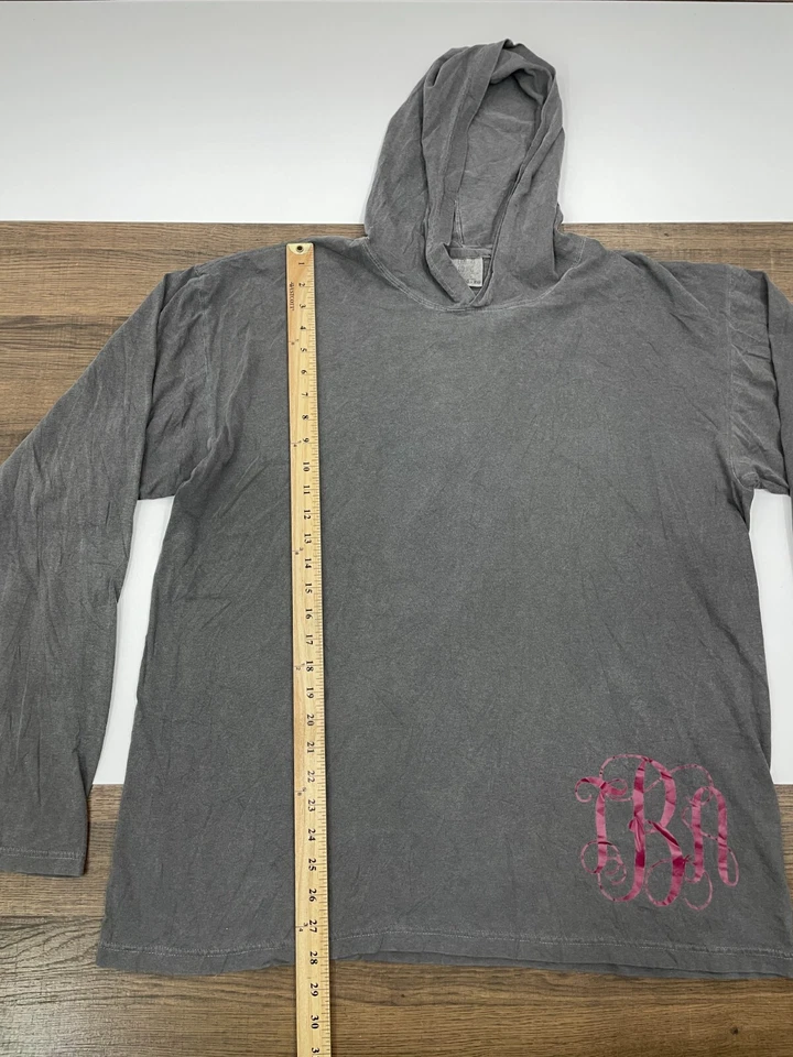 Sudadera con Capucha de Algodón Ligera Gris Colores Cómodos Talla XL Logo Rosa TBA Foto 1 de 4