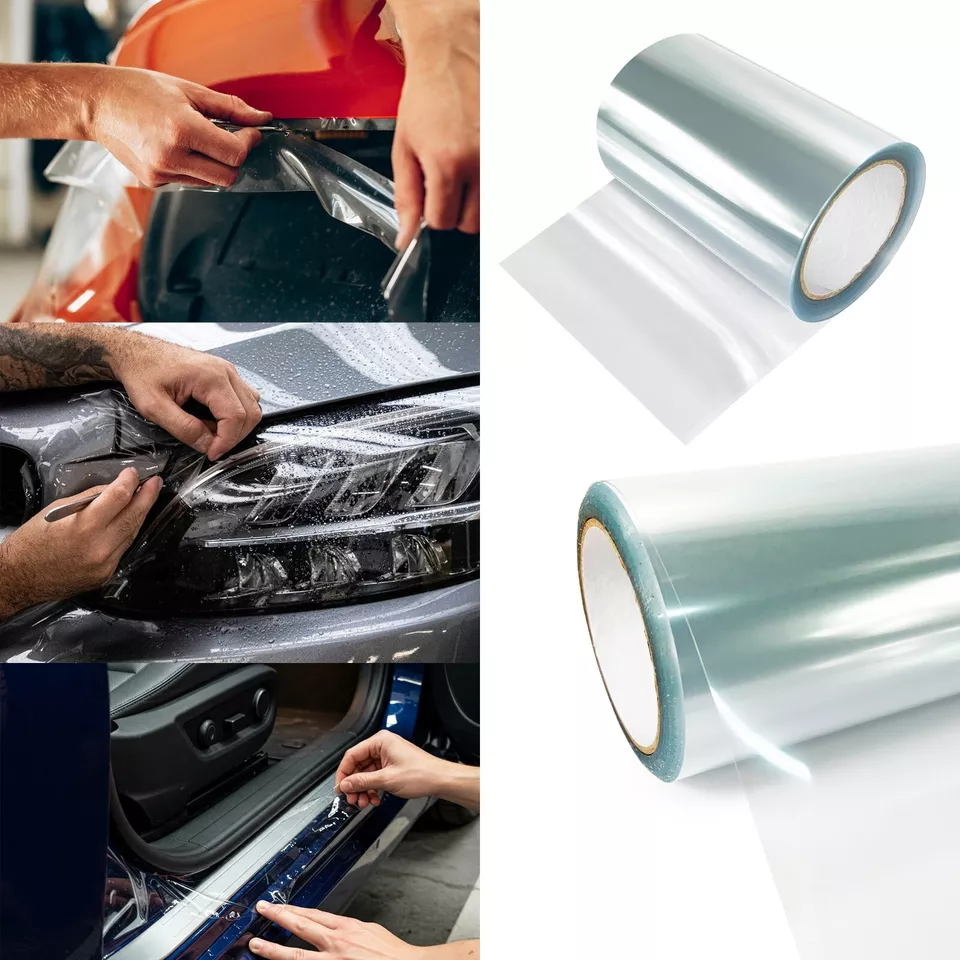 DECOMEISTER Lámina protectora transparente autoadhesiva lámina protectora de pintura borde de carga muebles de coche DIY