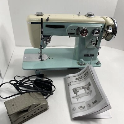 Máquina de costura Brother Select-o-Matic década de 1950 + pedal e leitura de vídeo! - Imagem 1 de 4