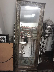 Big Moroccan brass /silver mirror 178 high x 66 wide - Picture 1 of 1