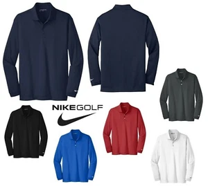 MEN'S NIKE GOLF LONG SLEEVE, DRI-FIT POLO SHIRT, SIDE VENTS, LIGHTWEIGHT XS-4XL - Picture 1 of 8