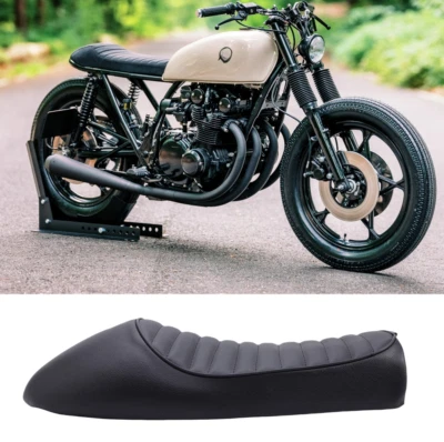 Motorcycle Cafe Racer Seat Retro Leather Saddle For Suzuki GS 125 450 550 850  - Image 1 of 4