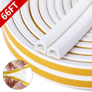 66 Feet Self Adhesive Door Seal Strip Window Stripping Weather Strips House Roll - Picture 1 of 8