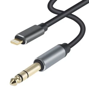 Lightning to 1/4 inch 6.35mm TRS Audio Stereo Cable for Amplifier Speaker Mixer - Picture 1 of 7