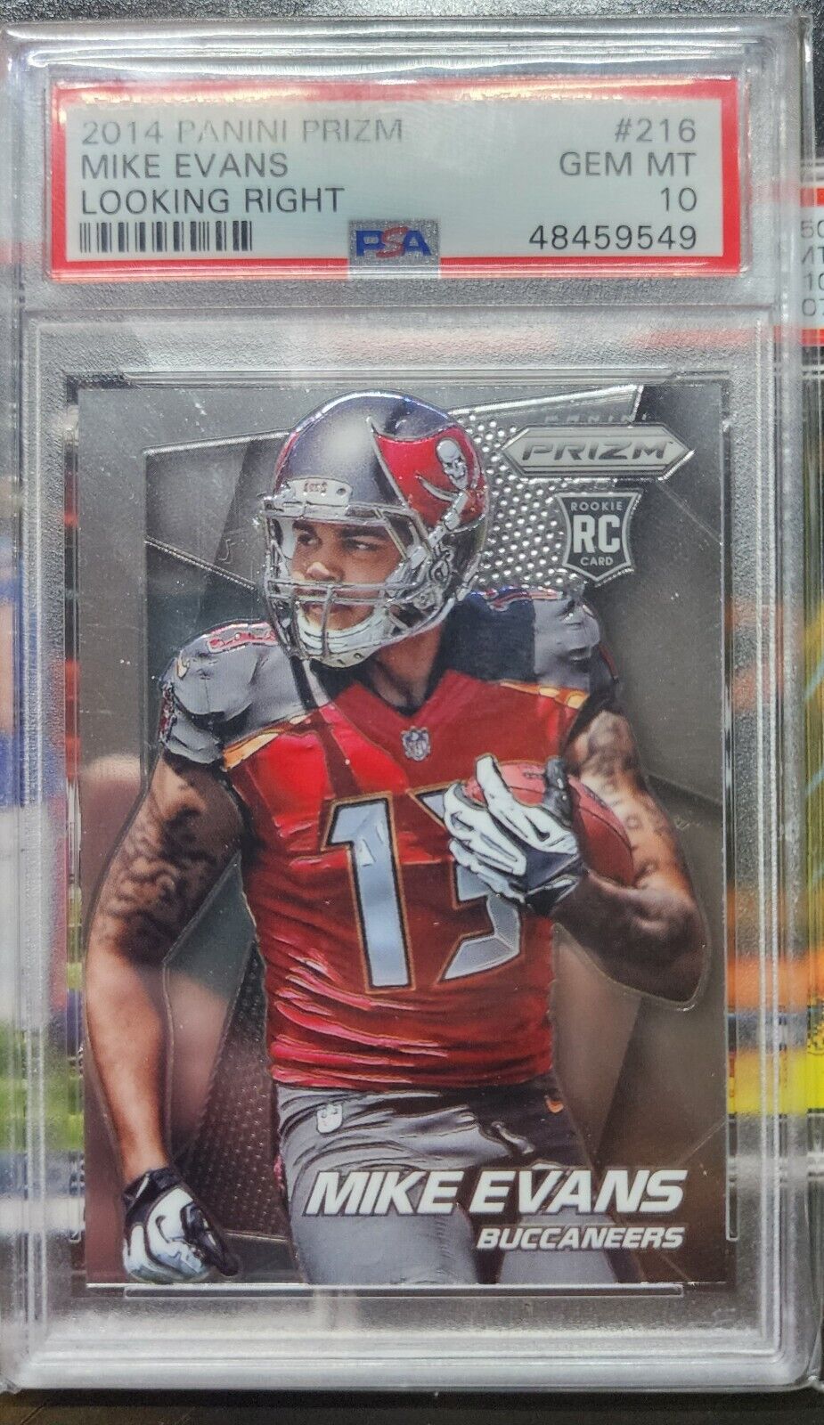 2014 Panini Prizm MIKE EVANS #216 Looking Right Rookie RC PSA 10 Gem Mint! 💎