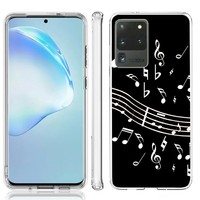 Slim Gel Case for Samsung Galaxy S20 Ultra - Music Notes / Black