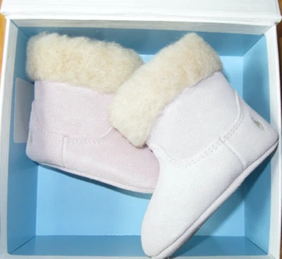 Ralph Lauren Layette Logo Bebé 3 Rosa Gamuza Cuero Cremallera Botas ¡NUEVAS EN CAJA LINDAS! Foto 1 de 4