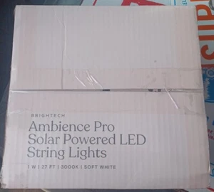 Brightech Ambience Pro Solar Powered Outdoor String Lights - 27 Ft. (12 Bulbs) - Picture 1 of 3