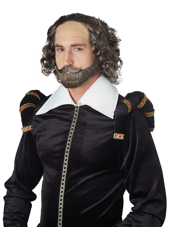 Renaissance Lord Shakespeare Adult Costume Wig - Image 1 of 1