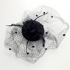 Fascinator Hut Extravagant Hütchen schwarz Handgefertigter Designer Hut - Bild 1 von 4