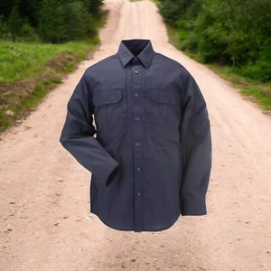 5.11 TACTICAL langärmeliges taktisches Herrenhemd XL Regular Fire Marineblau Neu mit Etikett - Bild 1 von 1