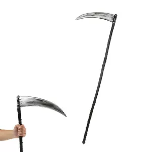 HALLOWEEN DELUXE SCYTHE PROP 134CM GRIM REAPER FANCY DRESS COSTUME ACCESSORY - Picture 1 of 7