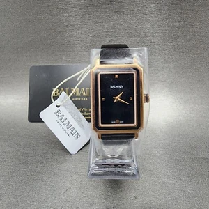 Balmain Eirini Tankuhr Damen 25 mm schwarzes Zifferblatt roségoldfarben achteckig - Bild 1 von 15