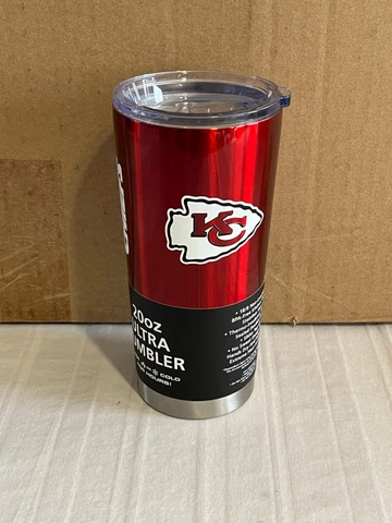 Kansas City Chiefs NFL 20oz Red Tumbler Cup Mug Logo Brands New Cover
