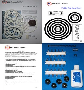 1964 Gottlieb Weltausstellung Flipperautomat Tuning Kit - inklusive Gummiring Kit - Bild 1 von 2