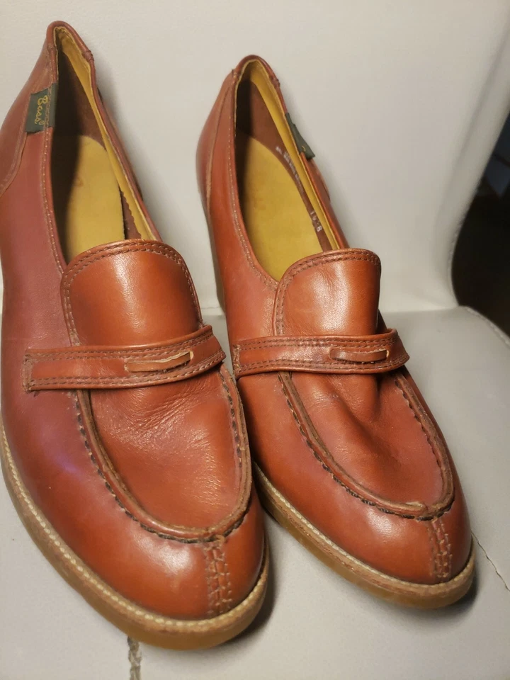 De colección Años 80 Bajo Mujer 9 N Cuero Centavo Mocasines Crepe Goma Suelas  Foto 1 de 4