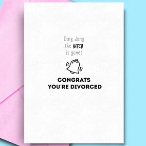 Tarjetas de divorcio para su mejor amiga hermana mamá BFF tarjeta de divorcio feliz tarjetas divertidas - Imagen 1 de 3