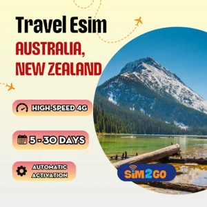 Travel eSIM Autralia & New Zealand 2 to 15 days highspeed 4G Data & Voice call - Picture 1 of 3