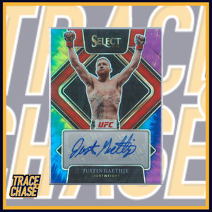 2022 Panini Select UFC Justin Gaethje Signatures Tie-Dye 06/25 #SG-JGJ