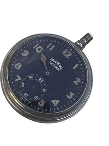 Vintage black dial military style pocket watch German Ingersoll Leader Parts - Picture 1 of 15