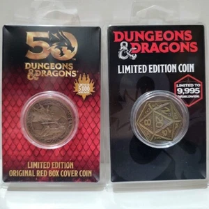 Dungeons and Dragons Collectible Coins Set Official Badge Figure Bundle of 2 - Picture 1 of 1