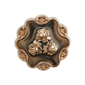 5pcs Rose Design Metal Button, Antique Style for Clothing, DIY Crafting & Sewing - Picture 1 of 5