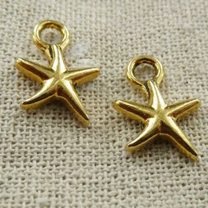 Free Ship 220 pcs Antique gold plated star charms 17x12mm L-163 - Imagen 1 de 4