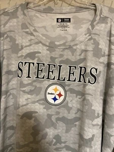NFL Team Apparel Pittsburgh Steelers Long Sleeve T Shirt - Gray - XXL Women’s - Picture 1 of 5