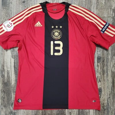 Camiseta de futebol 2008 Adidas Alemanha fora Michael Ballack masculina M UEFA Euro Bayern - Imagem 1 de 4