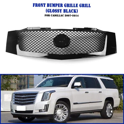 Front Bumper Grille Mesh Grill Kit For Cadillac Escalade / EXT 2007-2014 2012 - Imagem 1 de 4
