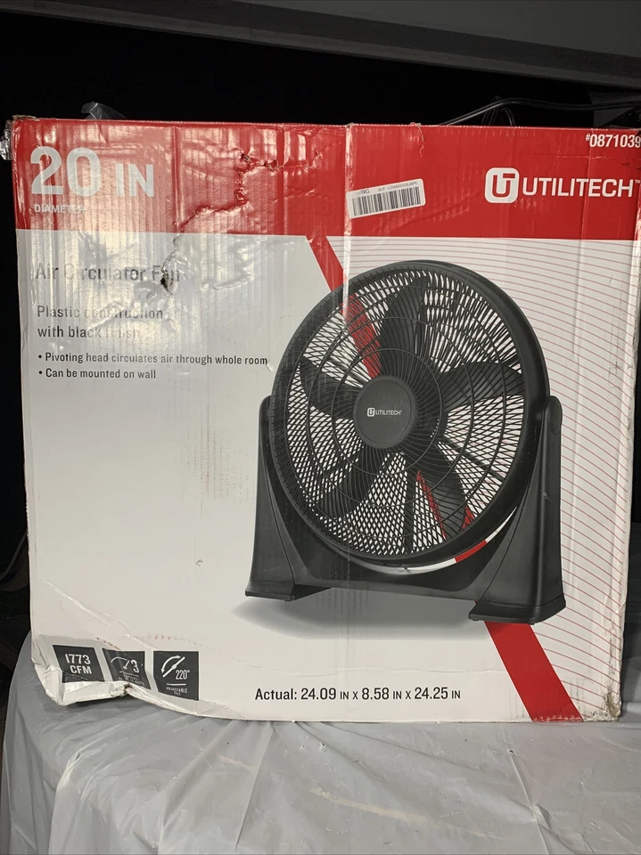 Utilitech 8-in 3-Speed Air Circulator Fan - Image 1 of 1