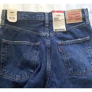 Neu mit Etikett Levis 501 Original Fit Damenjeans hoher Bund gerades Bein Denim Größe 26 x 30 - Bild 1 von 11