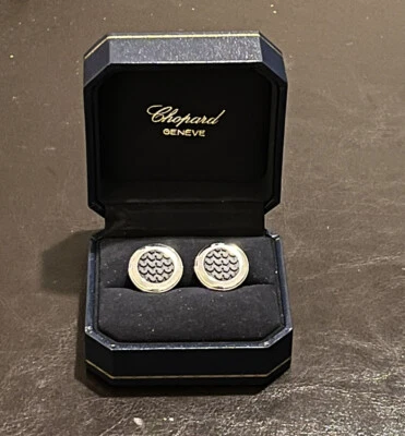 Gemelos Chopard Mille Miglia acero inoxidable y caucho negro y plateado 75/8331 Foto 1 de 4