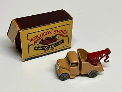 original 1955 MATCHBOX 13A BEDFORD WRECK TRUCK in Original Style B1 MOKO Box - Image 1 of 4