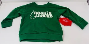 Holiday Time Toddler 2T ROCKIN AROUND Green Christmas Crewneck Sweatshirt - Picture 1 of 5