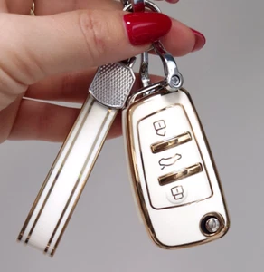 Remote Key Cover For AUDI A1 A3 S3 A4 S4 A5 S5 A6 S6 TT Q5 Q7 R8 Flip Keyring 6 - Picture 1 of 3